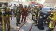 انبار بازار پارچه تهران در آتش سوخت