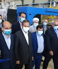 افتتاح یک واحد تولیدی با حمایت بانک ملی ایران در حضور معاون اول رئیس جمهور
