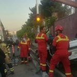 واژگونی خودرو در مقابل بیمارستان هجرت/ ۵ جوان مصدوم شدند