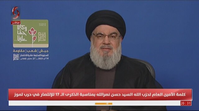 تهدید نصرالله به بازگشت «اسرائیل» به عصر حجر در صدر رسانه‌های عبری