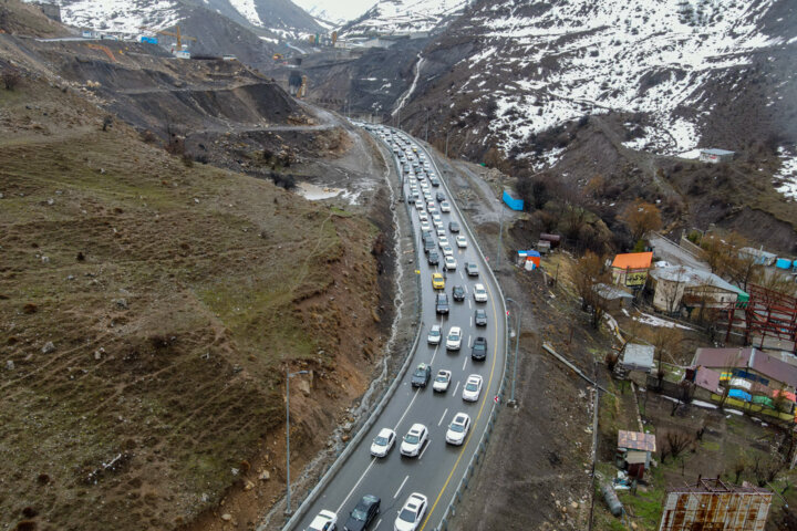 تردد ۳۱۰ میلیون خودرو در سفرهای نوروزی/آزادراه تهران – شمال یک طرفه می‌شود