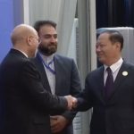ورود مهمانان خارجی تحلیف به مجلس با استقبال قالیباف