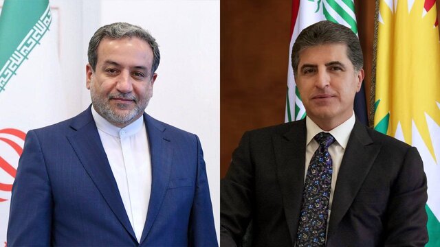 تاکید بارزانی بر پایبندی اقلیم کردستان به توافق‌نامه امنیتی میان عراق و ایران در گفت‌وگو با عراقچی