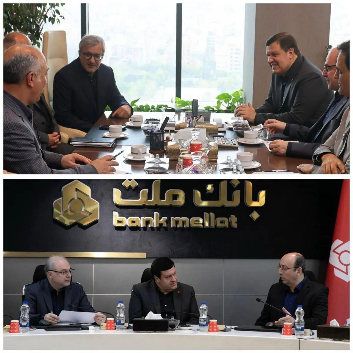 دیدار و گفتوگوی مدیرعامل بانک ملت و مدیران عامل دو خودروساز بزرگ کشور با محوریت رونق تولید و اشتغال دیدار و گفتوگوی مدیرعامل بانک ملت و مدیران عامل دو خودروساز بزرگ کشور با محوریت رونق تولید و اشتغال