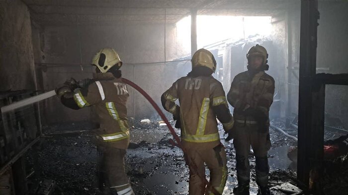 آتش سوزی سفره خانه سنتی در جنوب تهران