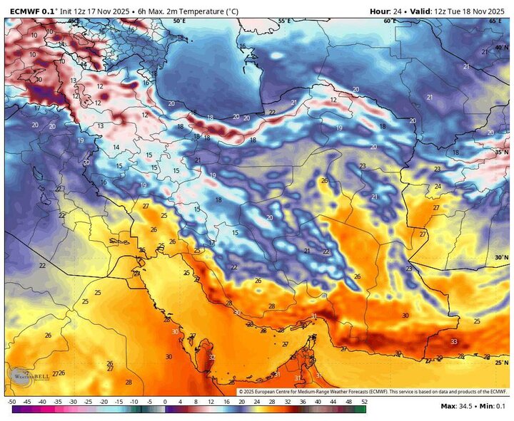 فعالیت موج بارش‌ها در کشور تا امروز؛ تشدید آلودگی هوا تا پایان هفته