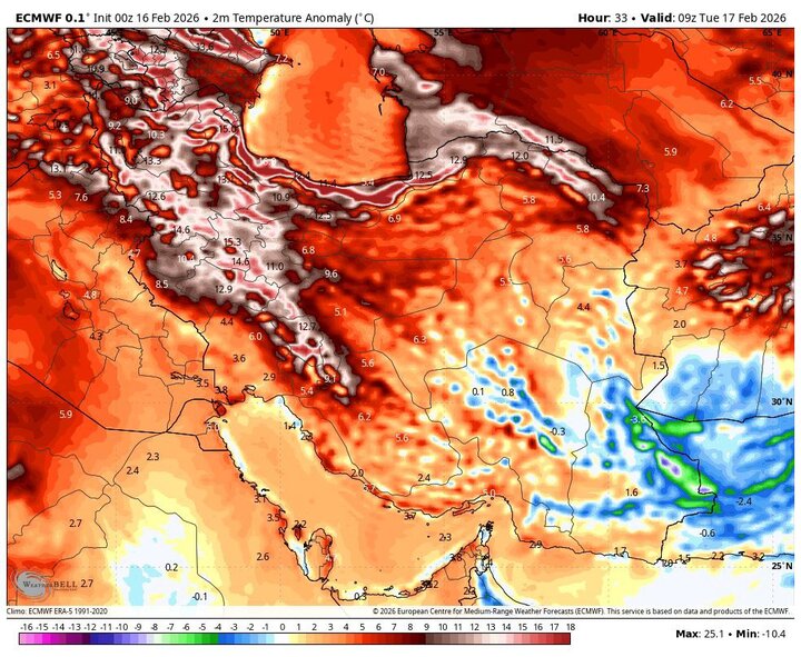 فعالیت سامانه‌های بارشی فعلا تمام شد؛ ورود موج هوای گرم به کشور