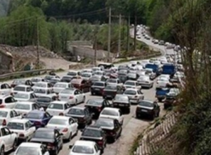 ترافیک سنگین در جاده چالوس و هراز
