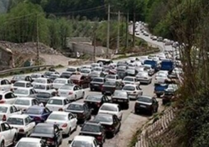 ترافیک سنگین در جاده چالوس و هراز