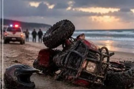 واژگونی یک دستگاه چهارچرخ در ساحل محمودآباد مرگبار شد