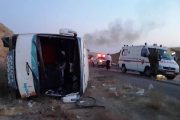 واژگونی اتوبوس در جاده تبریز – صوفیان یک کشته داد