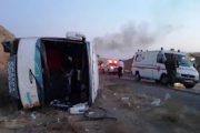 ۷ کشته در واژگونی اتوبوس مشهد – بندرعباس