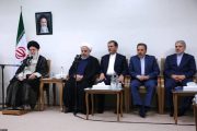 دیدار روحانی و اعضای هیات دولت با رهبری