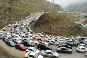 ترافیک سنگین در جاده کرج – چالوس و آزادراه تهران – شمال